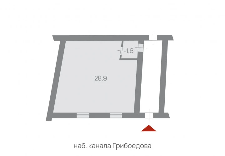 Помещение 30.5 кв.м на кан. Грибоедова